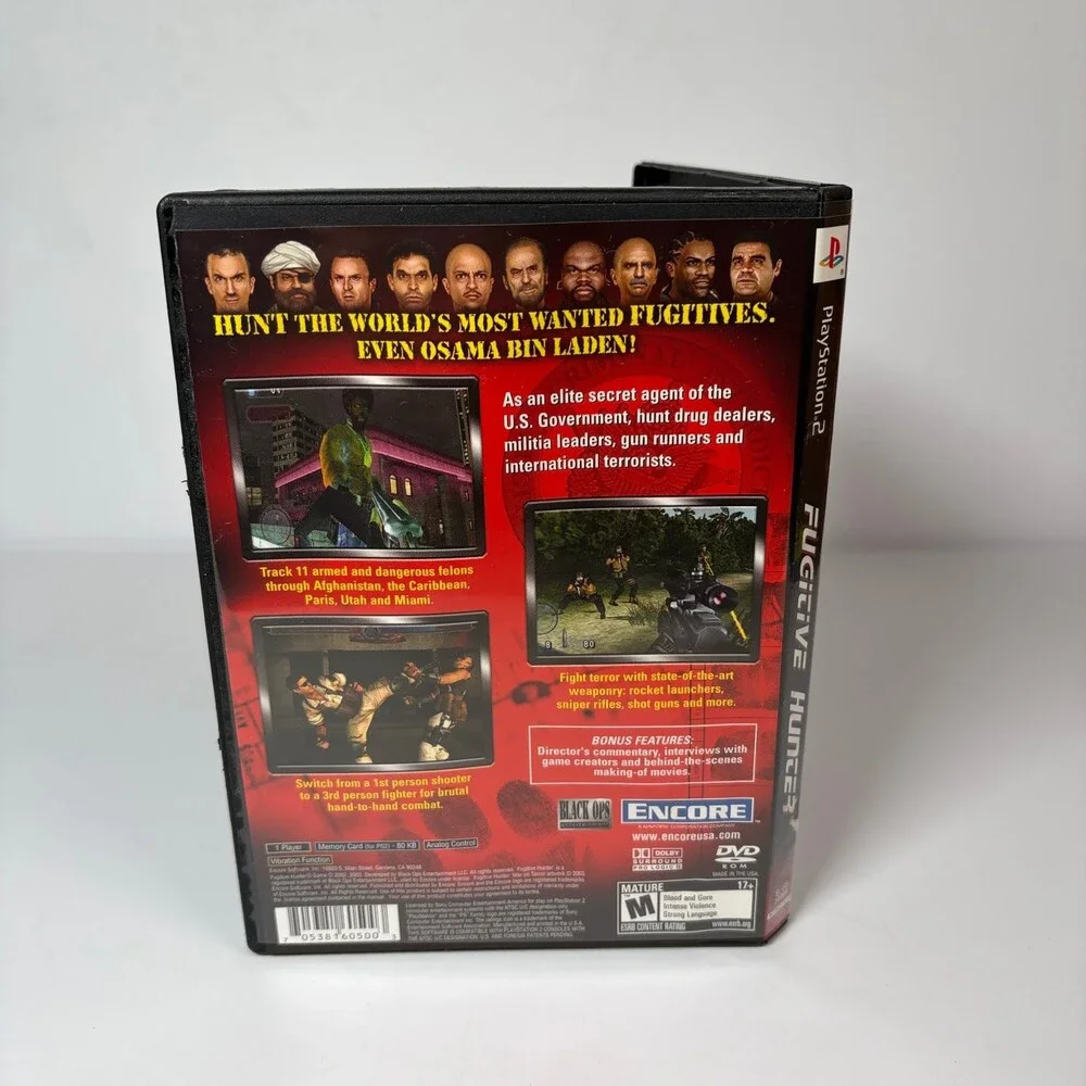 Fugitive Hunter War On Terror PlayStation 2 PS2 Video Game Shooter Complete CIB